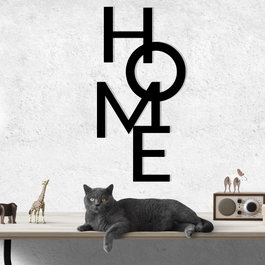 Wallity Home 5 Escultura de Pared de Metal Negra